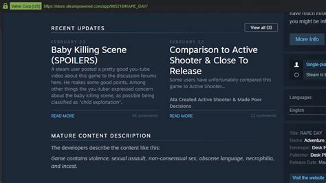 rape day game|Steam is currently listing a game called Rape Day in which .